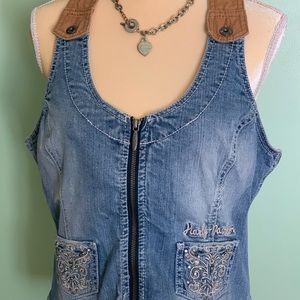 Harley Davidson Denim halter top size L